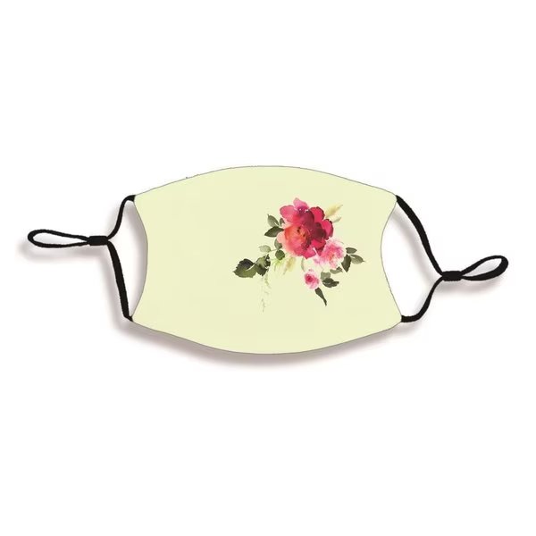 PINK FLORAL ON CREAM, Dicksons, Mfr#: EMASK-4